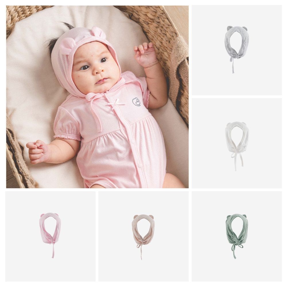 BU Baby (0M-6M) หมวกผูกเชือกหูหมี Bubaby Siro สําหรับเด็กทารก - ASR194322 | เครื่องประดับแท้