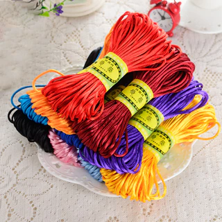 DeeThai ไหมจีน เชือกถักมือ ไนล่อน 2.5mm*20m มี 10 สี สําหรับถักมาคราเม่ นอตจีน DIY Handcraft rope