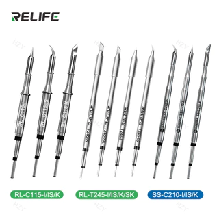 Relife Super Fine C210 T245 C245 หัวแร้ง C210 C115 หัวแร้งสําหรับ GVM T210 GVM T115 Professional สถานีบัดกรี