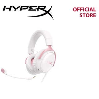HyperX Cloud III Gaming Headset (White-Pink) หูฟังมีสาย หูฟังเกมมิ่ง (9W1Q4AA)