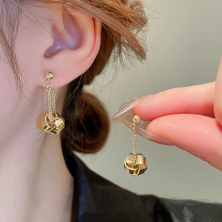 [GG] พู่ต่างหูสีทองฝรั่งเศสเฉพาะต่างหูปมสไตล์ใหม่