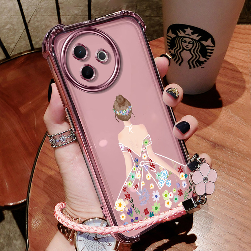 เคส เคสโทรศัพท์ vivo y39 5G เคสโทรศัพท์ขอบเงา โปร่งใส เคสสี่มุมดูดซับแรงกระแทก sjfsmlhq