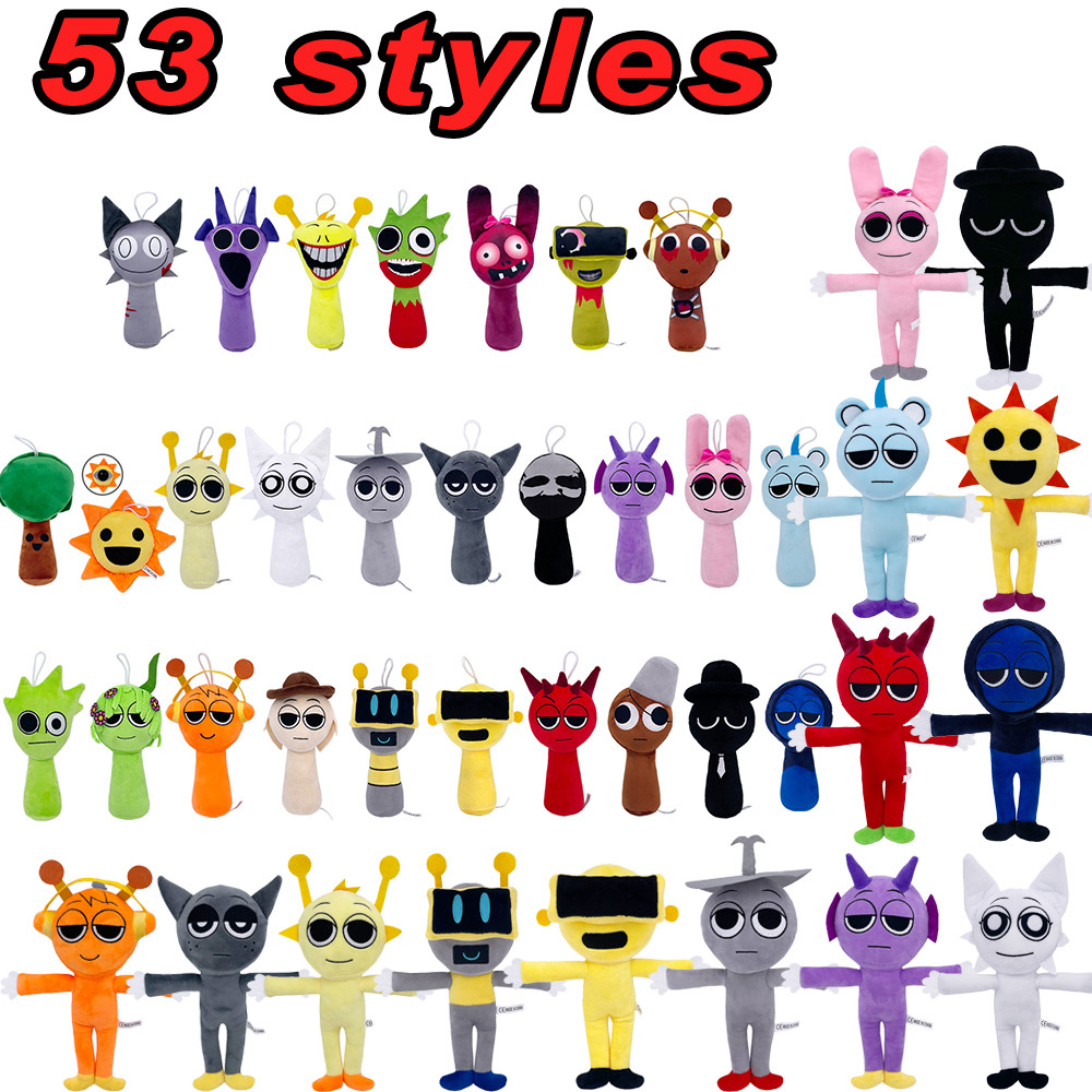55style Sprunki ของเล่นตุ๊กตา Sprunki Incredibox ตุ๊กตาตุ๊กตา Sprunki เกมหมอนเด็กของขวัญวันเกิดคริสต์มาสของขวัญ
