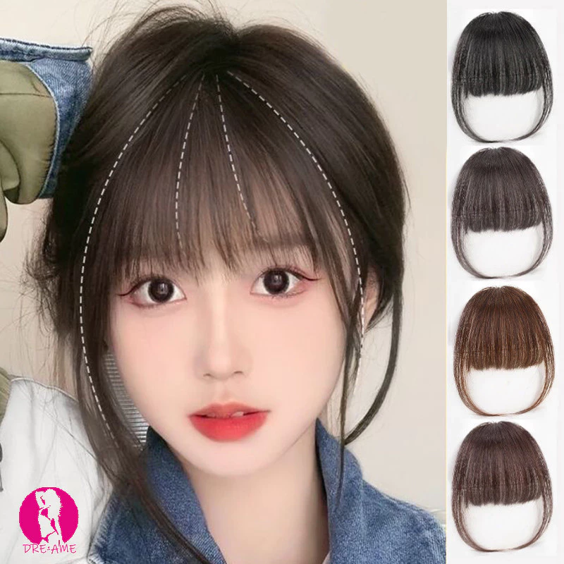 แฮร์พีช หน้าม้า หน้าม้าซีทรู แบบสาวเกาหลี ผมนิ่ม เหมือนผมจริง มี 3 สี