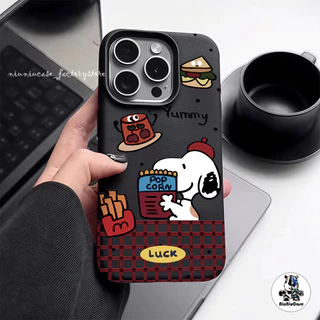 เข้ากันได้สำหรับ เคสไอโฟน13 เคส iphone 16 Pro Max 8 7 Plus X XS XR 12 11 14 15 Pro Max เนื้อหนัง TPU สนูป Pattern Case
