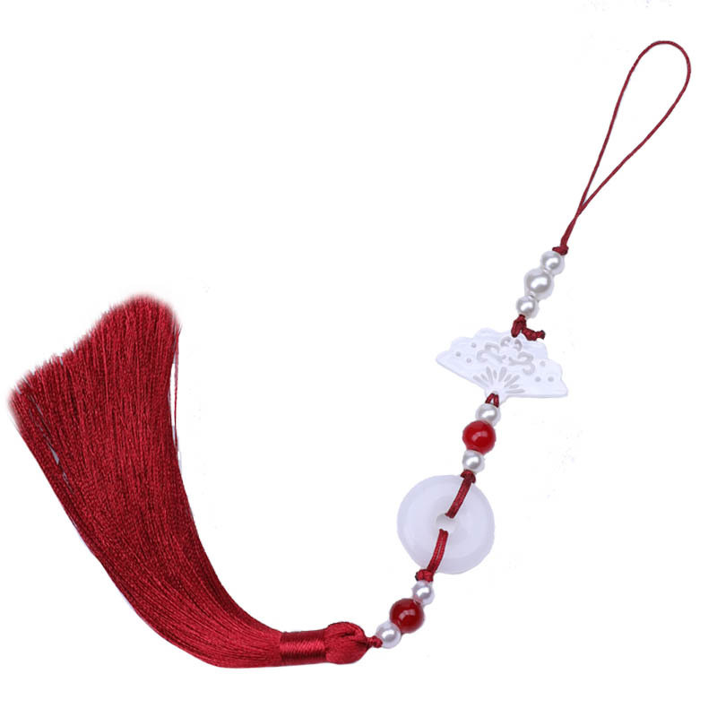 โบราณ Cheongsam พัดลมปลอดภัยหัวเข็มขัด Fringed Horse Face กระโปรง Hanfu โบราณนุ่มใหม่จีน diy รถแขวนหู - รูปที่ 3