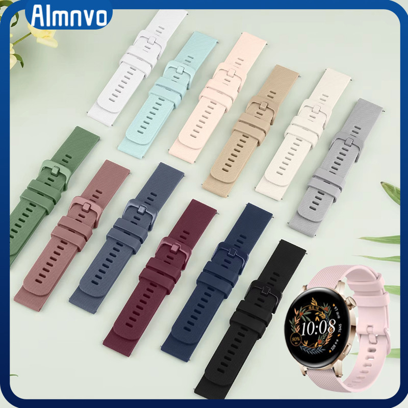 สายยางนุ่มกีฬา 20/22 มม for Smartwatch Samsung Galaxy Watch FE 7 6 5 4 40 44มม./Huawei /Amazfit bip 6/Xiaomi/Aolon
