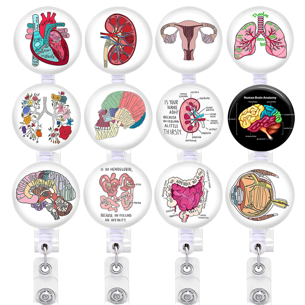 Plifal Badge Reels Holder Retractable with ID Clip for Nurse Name Tag Card Nursing Doctor Medical Work Office