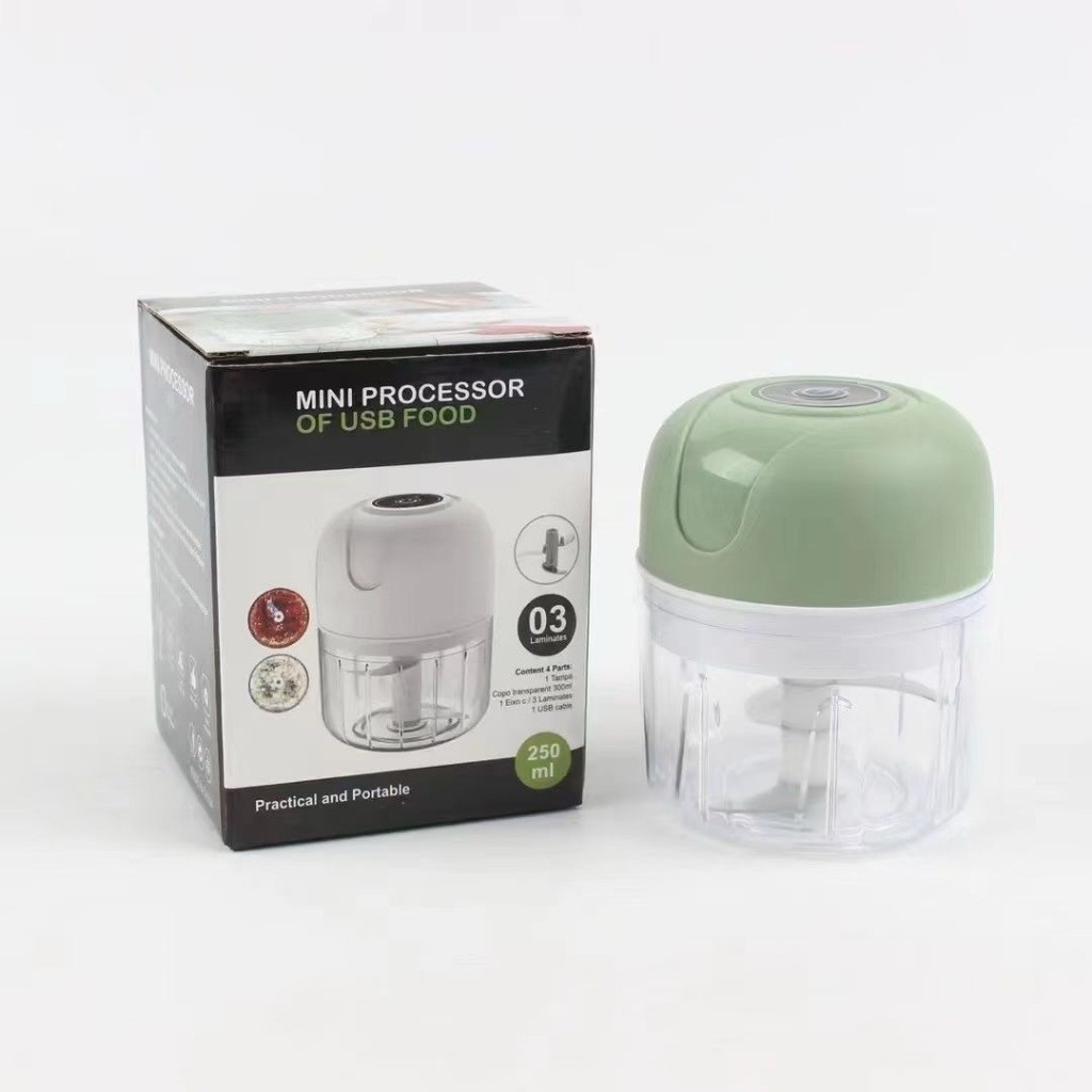 (TOS) 250ML MINI CHARGER BLENDER / MINI PROCESSOR OF USB FOOD / MINI CHOPPER PORTABLE ELECTRIC RECHA