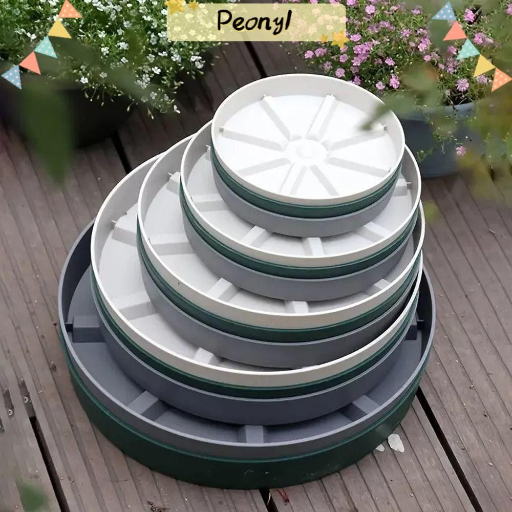 PDONY ถาดกระถางดอกไม้,พลาสติกป้องกันการเน่ารากกระถางดอกไม้,ฐานระบายอากาศด้านล่างสวนยืนลานกระถางต้นไม้ถาด
