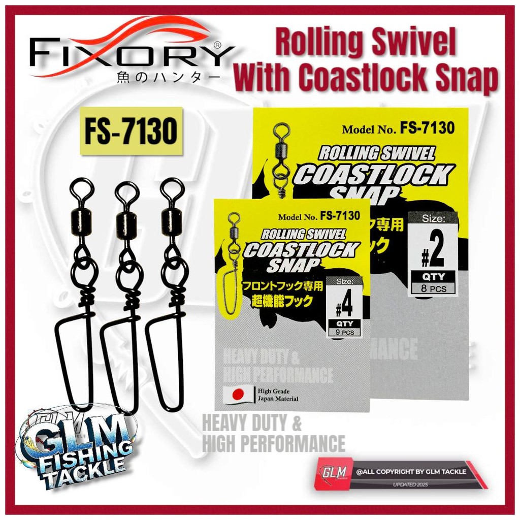 FIXORY FS-7130 ม้วนพร้อมล็อค SNAP สําหรับตกปลา
