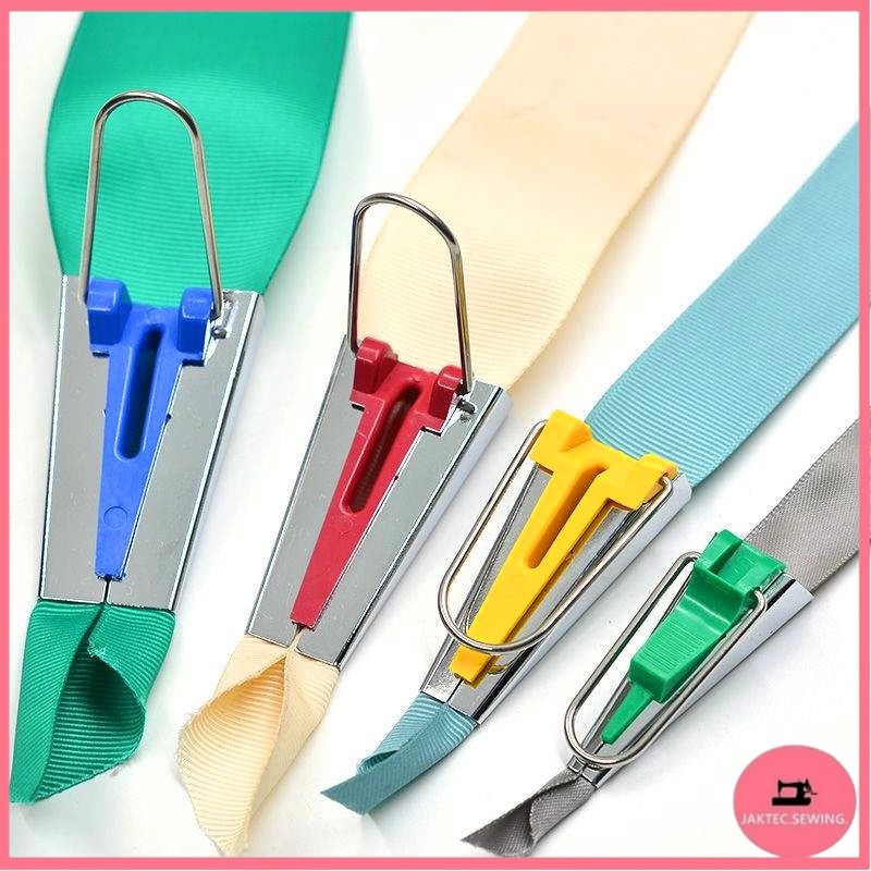 อุปกรณ์ซองทำผ้ากุ้น ทำเองได้ ชุดซองทำผ้า มี 4ขนาด ซอง Bias Tape Maker (มีตัวเลือกให้เลือก)