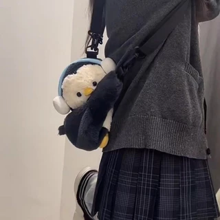 Kawaii Plush Toy Backpack ตุ๊กตา Plush กระเป๋าเป้สะพา สัตว์การ์ตูน ของเล่นตุ๊กตา สะดวกในการพกพา