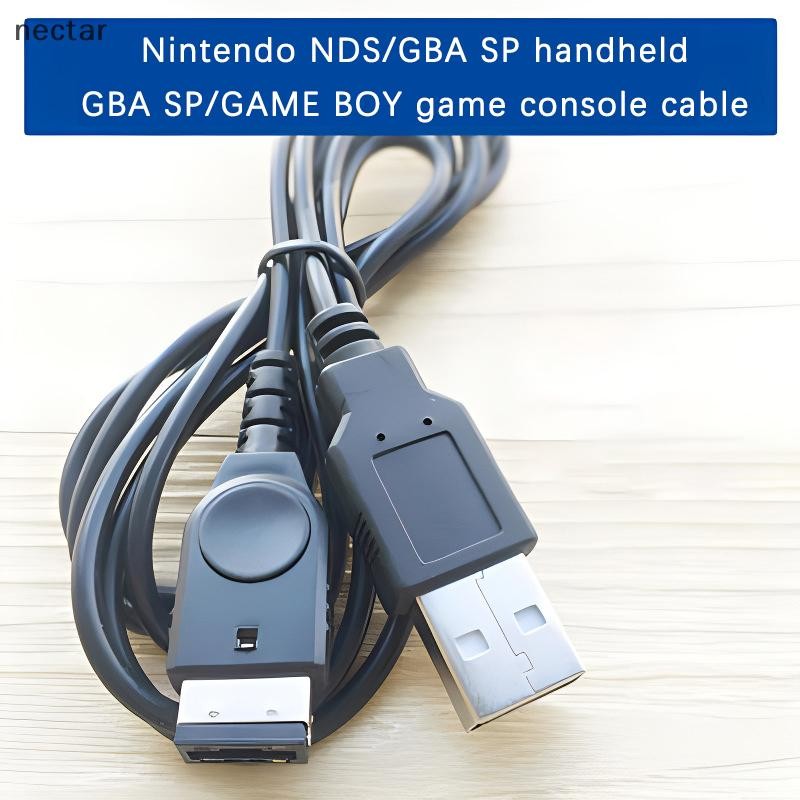 TAR 1PC สีดํา USB ชาร์จ Advance Line สายไฟสายชาร์จสําหรับ/SP/GBA/GameBoy/Nintendo/DS N