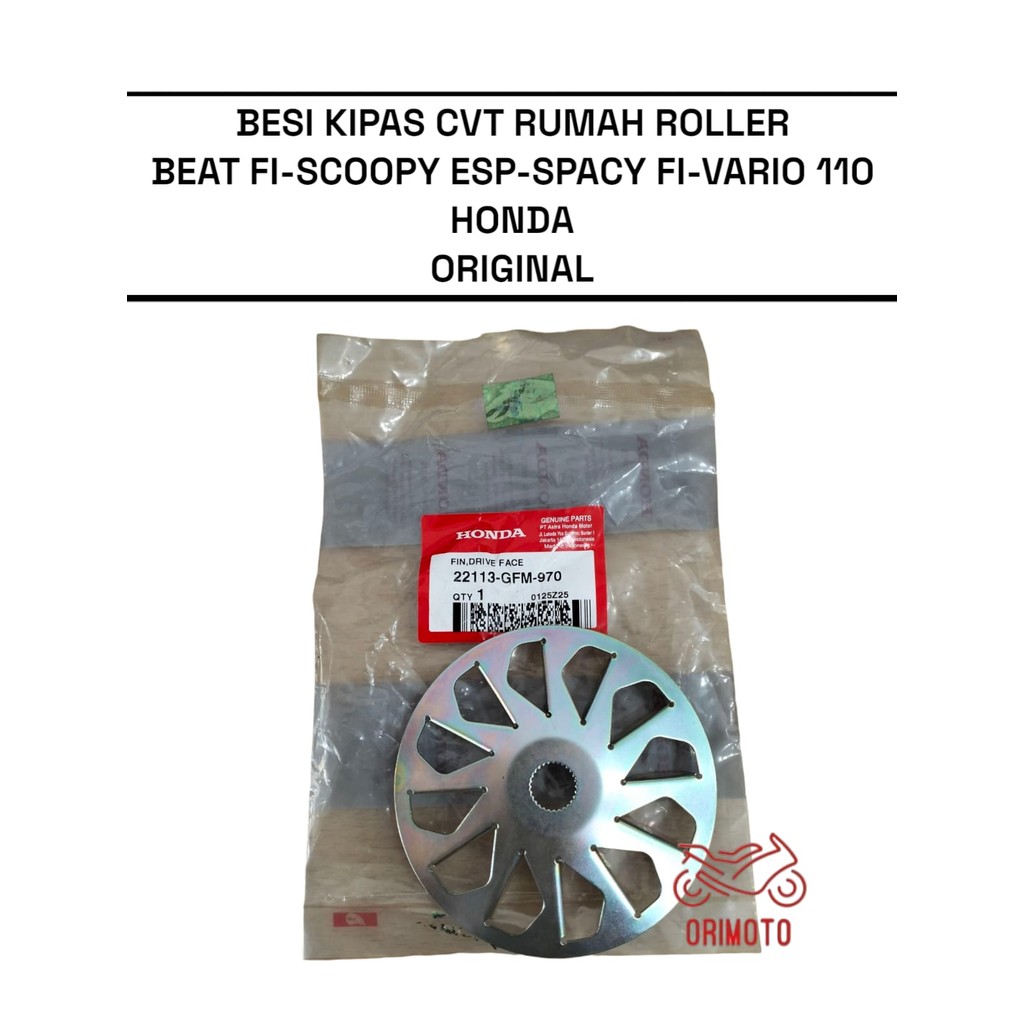 Orimoto- CVT FAN IRON ROLLER HOUSING BEAT SCOOPY ESP SPACY FI VARIO 110 HONDA 22113-GFM-970 ต้นฉบับ