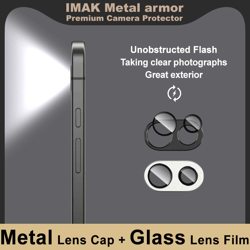 IMAK โลหะฟิล์มกระจกเลนส์กล้อง Google Pixel 9a แก้วฟิล์มเลนส์