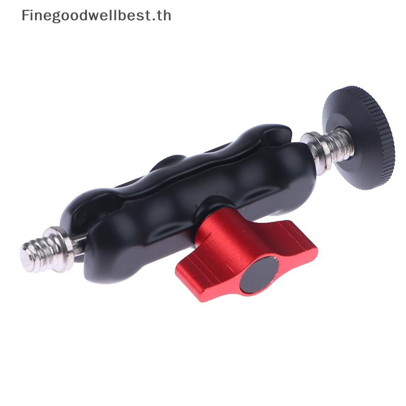 FBTH อลูมิเนียมอัลลอยด์ Clamp Double Ball Head Magic Arm Clamp 1/4 3/8 สําหรับโทรศัพท์ Video Mount กล้อง Monitor ไฟ LED Mic HOT