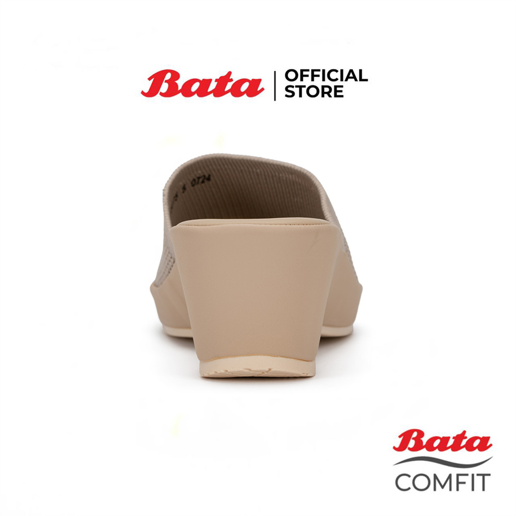 Bata บาจา Comfit รองเท้าเพื่อสุขภาพแบบสวม สูง 2 นิ้ว สำหรับผู้หญิง รุ่น VILANAI สีดำ 7016175 สีเบจ 7018175