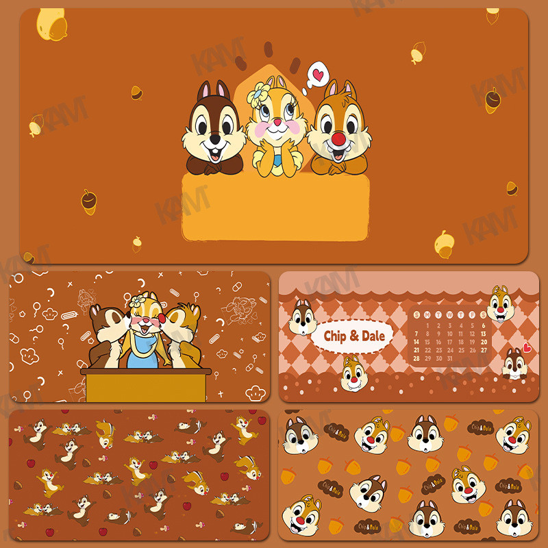 [Kam]Disney Chip & Dale แผ่นรองเมาส์เกม 800mmx300mm แผ่นรองโต๊ะ แผ่นรองเมาส์ HD ขนาดใหญ่ แผ่นรองแป้นพิมพ์สํานักงาน ตกแต่งห้อง