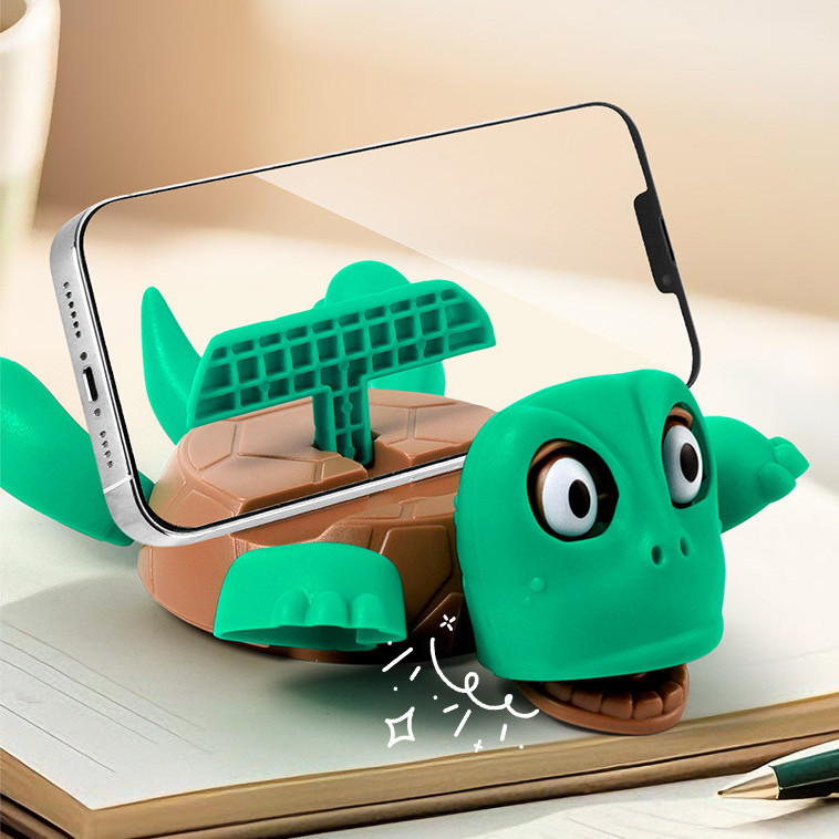 Creative Turtle Design Phone Holder Funny Cute Table Coaster Home Office Supplies