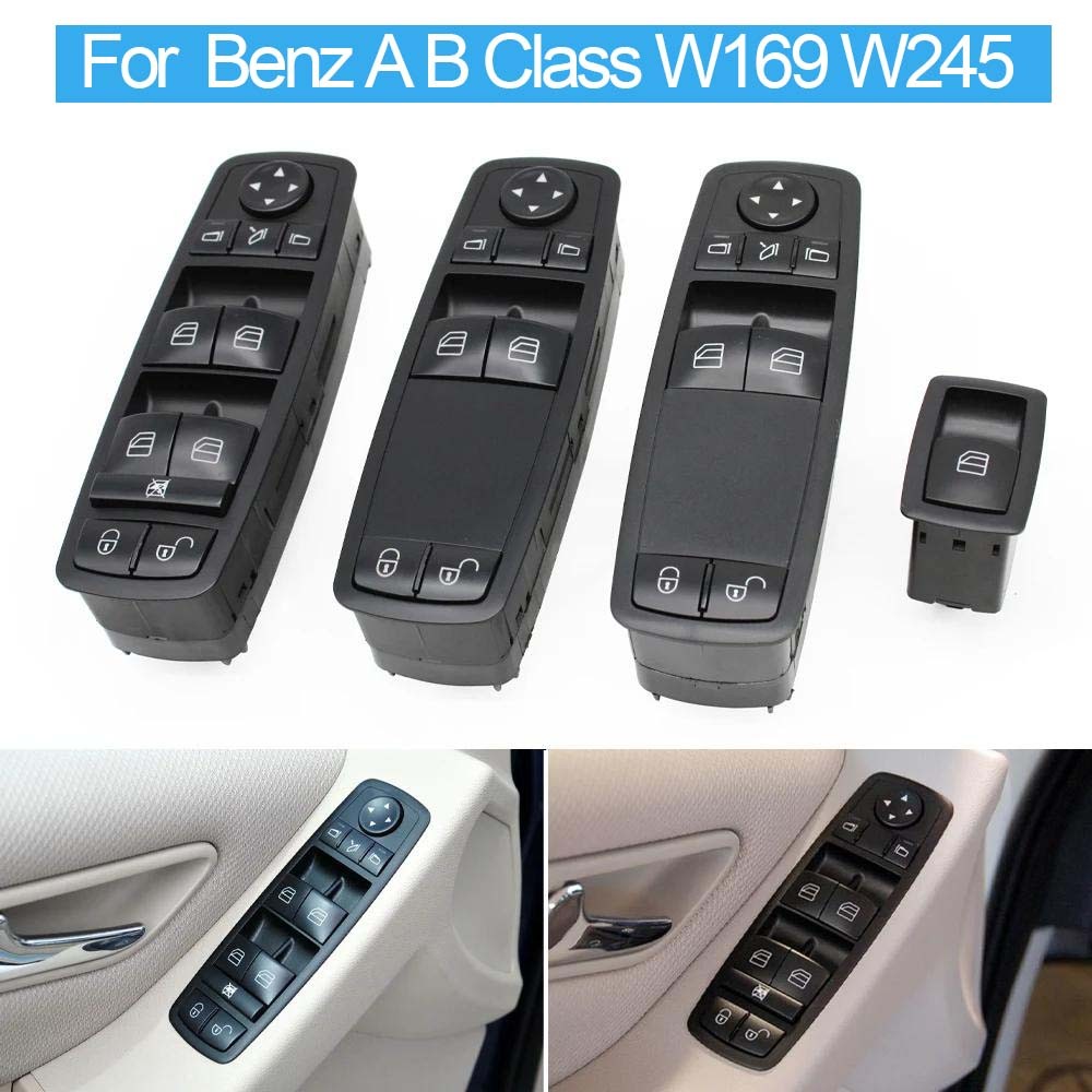 สวิตช์ควบคุมลิฟท์หน้าต่างรถยนต์สําหรับ Mercedes Benz AB Class W169 W245 1698206710 1698206610 1698206410,1698206510,2518200510