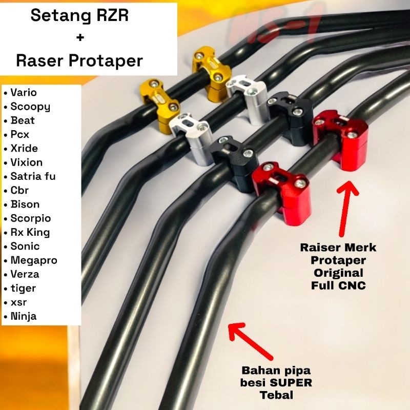 RZR Beat Street X ขี่ PCX Satria Fu Vixion Cb150r Byson Scorpio แฮนด์ RZR XSR 155 แฮนด์ RZR Handleba