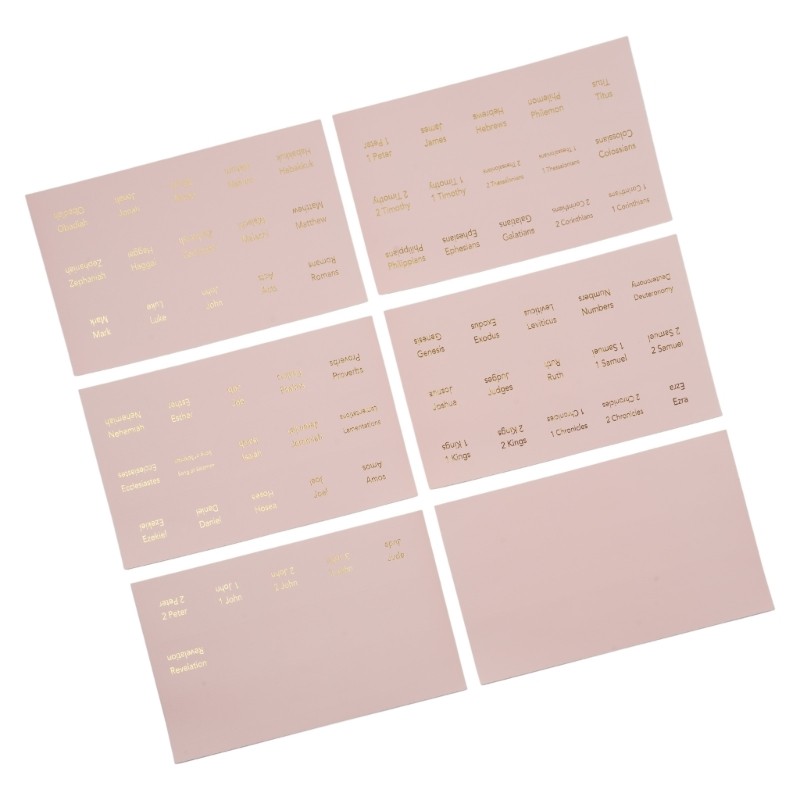 Cadiling 6 แผ่น Bible Journaling Tabs Bible Index Tabs ลามิเนตพระคัมภีร์ง่ายอ่านแท็บพระคัมภีร์ตกแต่ง