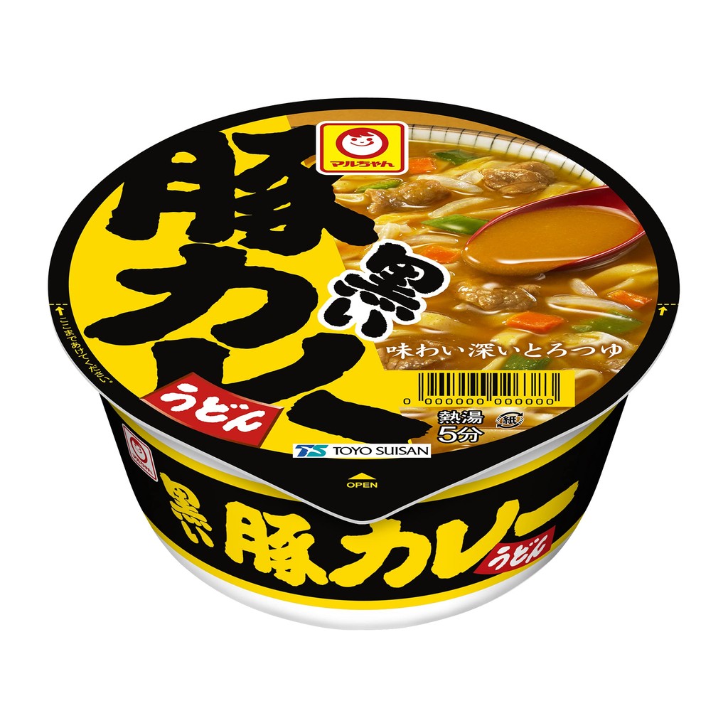 Maruchan Black Pork Curry Udon (87g x 12 pieces) Cup Noodles Curry Udon (Firm / Thick Noodles) Retor