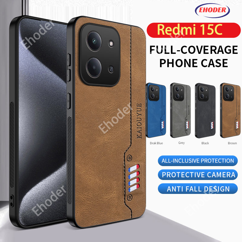 ปลอกสําหรับ Redmi 15C 4G 5G 2025 เคสโทรศัพท์สําหรับหนัง PU ป้องกันผิวสําหรับ POCOC85 C85 Redmi15C 15