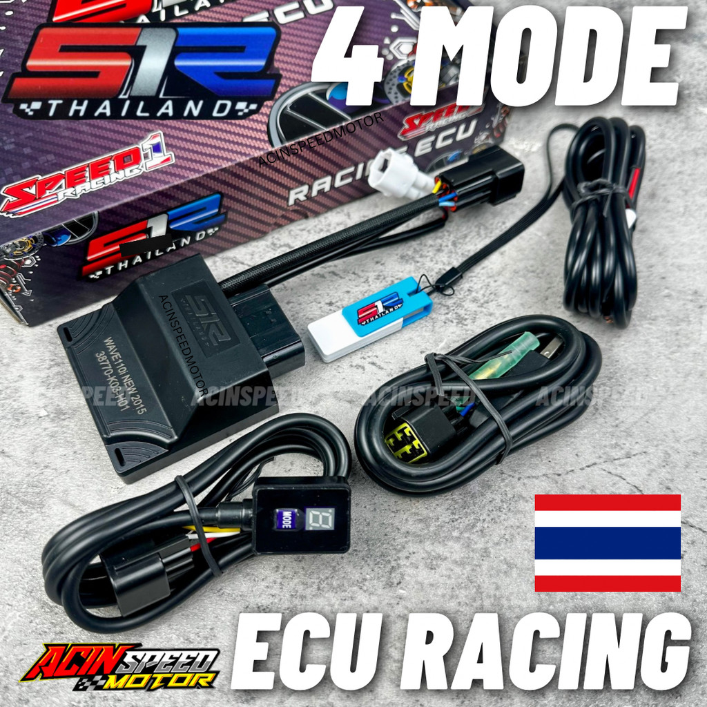 S1R ECU RACING 4 โหมด Y15 V1 V2 Y16 LC135 V8 NVX155 V1 V2 Abs KEYLESS / Wave110i Wave125fi Dash125
