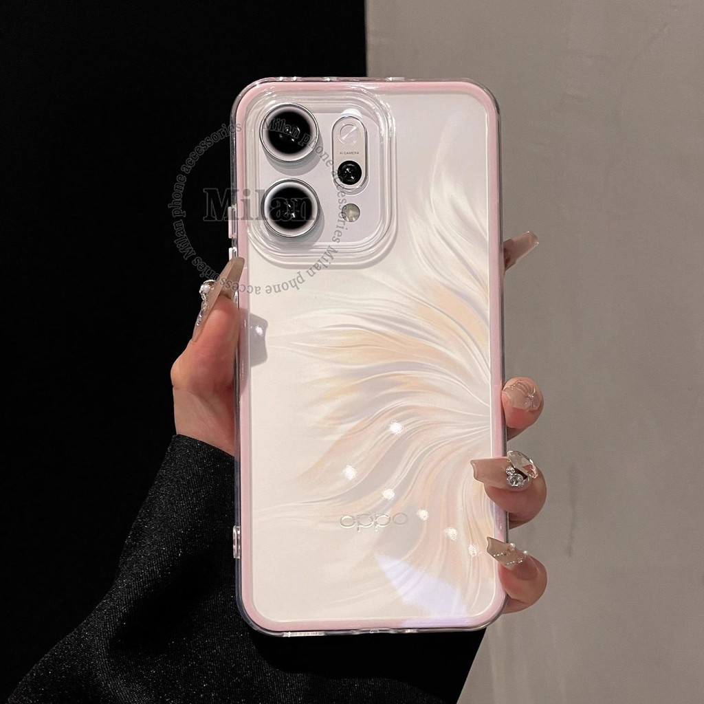 เคส OPPO Reno 15 15F 14 14F 13 5G เคส OPPO Reno 15 14 13 Pro 5G เคส OPPO Reno 15 Pro Max เคสโทรศัพท์มือถือกันกระแทกใสแบบใหม่ เคสเจลลี่กรอบสีแบบเต็มปกป้องกัน