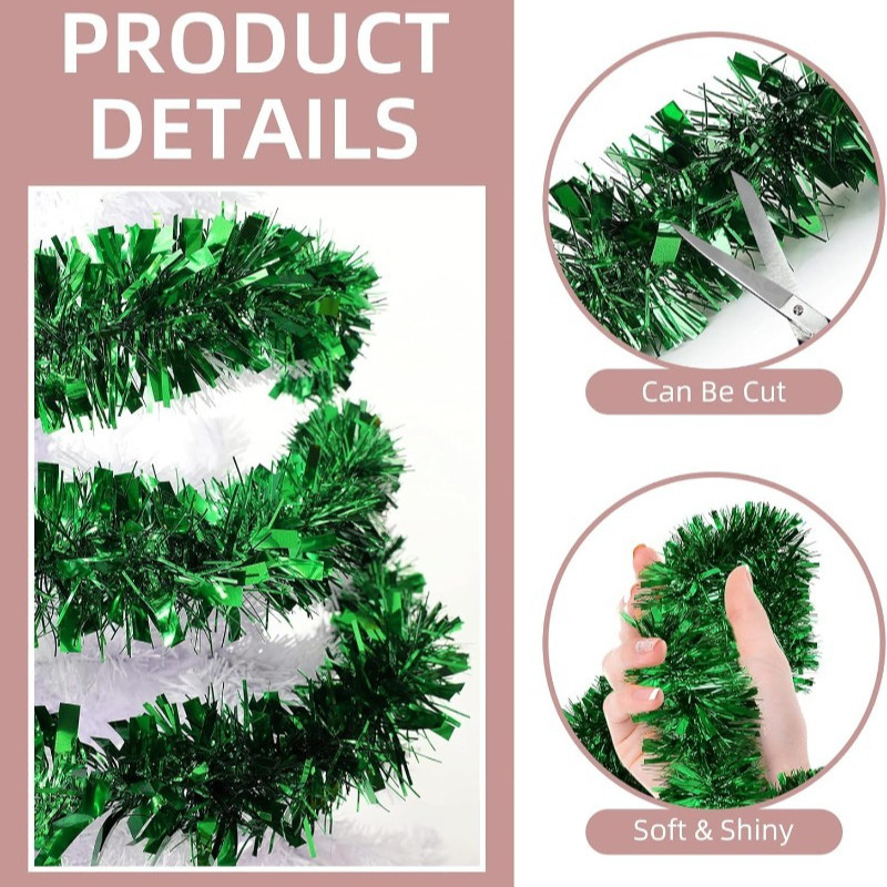 1.5/2 เมตรที่มีสีสัน Cane คริสต์มาสริบบิ้น Garland/ฟอยล์ รูปที่ 7