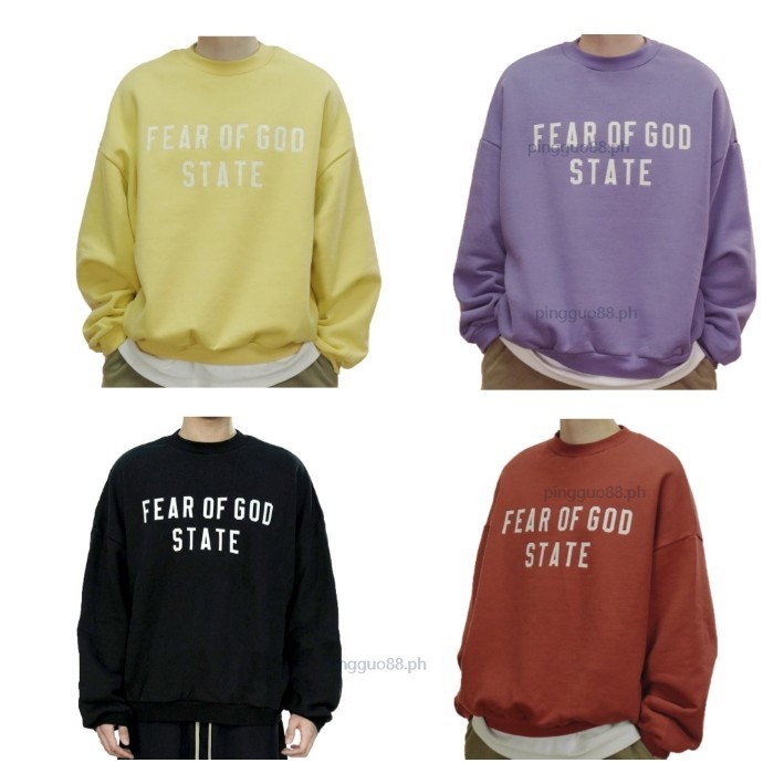 Fear OF GOD ESSENTIALS จดหมายพิมพ์เสื้อฮู้ดใหม่แขนยาว
