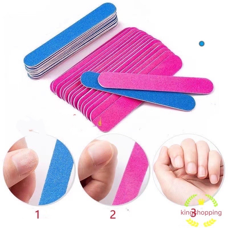 GTRmallshop FE043 (ร้านไทย) ตะไบเล็บแบบสองด้าน (ผลิตภัณฑ์ดูแลมือเท้าและเล็บ สำหรับผู้หญิง)