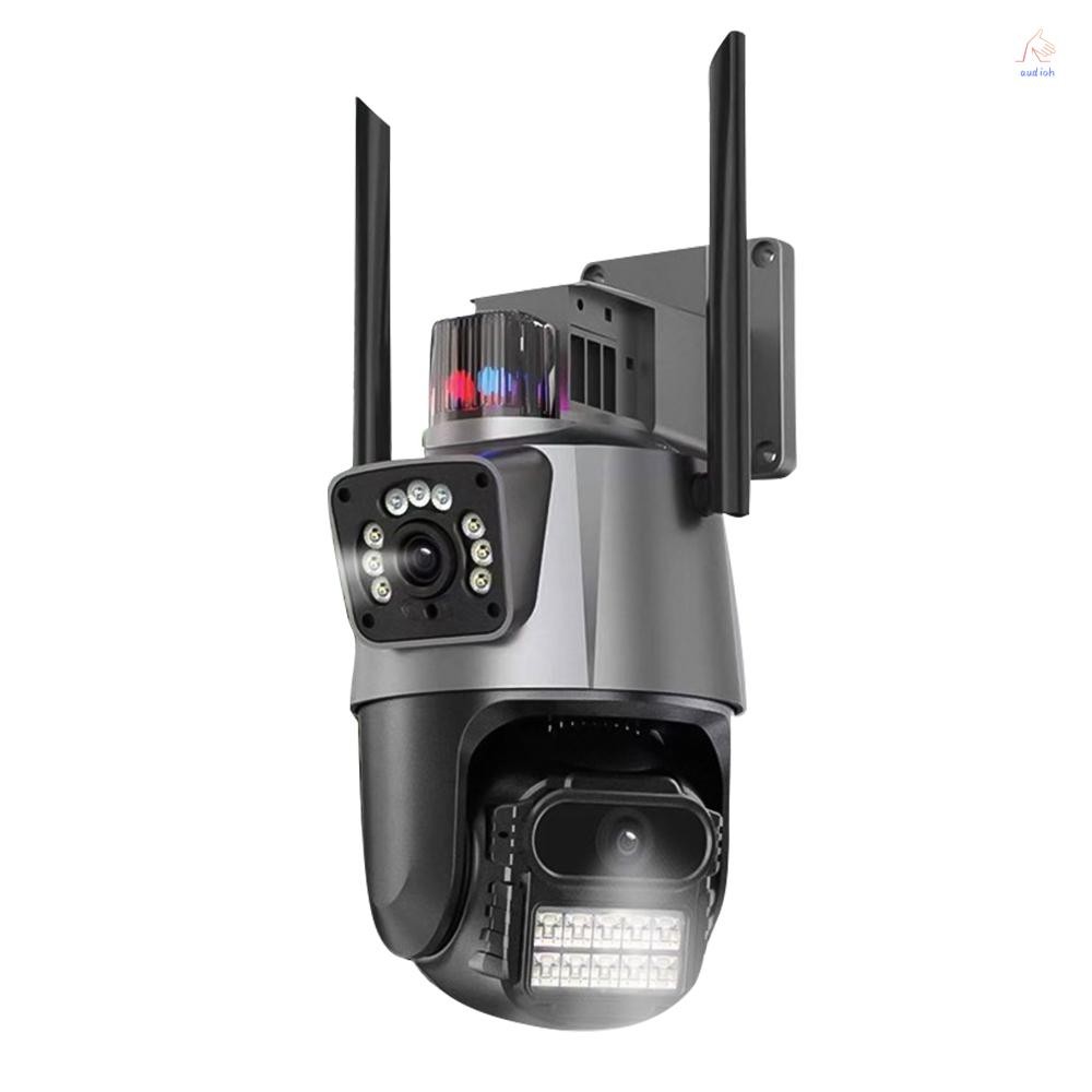 2mp + 2MP Wireless Monitor กล้อง Dual-Lens Wall Mount สมาร์ท WiFi กล้องกันน้ําสี Night Vision 2-Way 