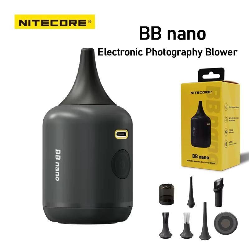 Nitecore BB nano เครื่องเป่าลมอิเล็กทรอนิกส์ Baby Photography Blower Multi Function Air Blower สําหรับกล้อง Len,3 อุปกรณ์เสริมทําความสะอาดอุปกรณ์เสริม
