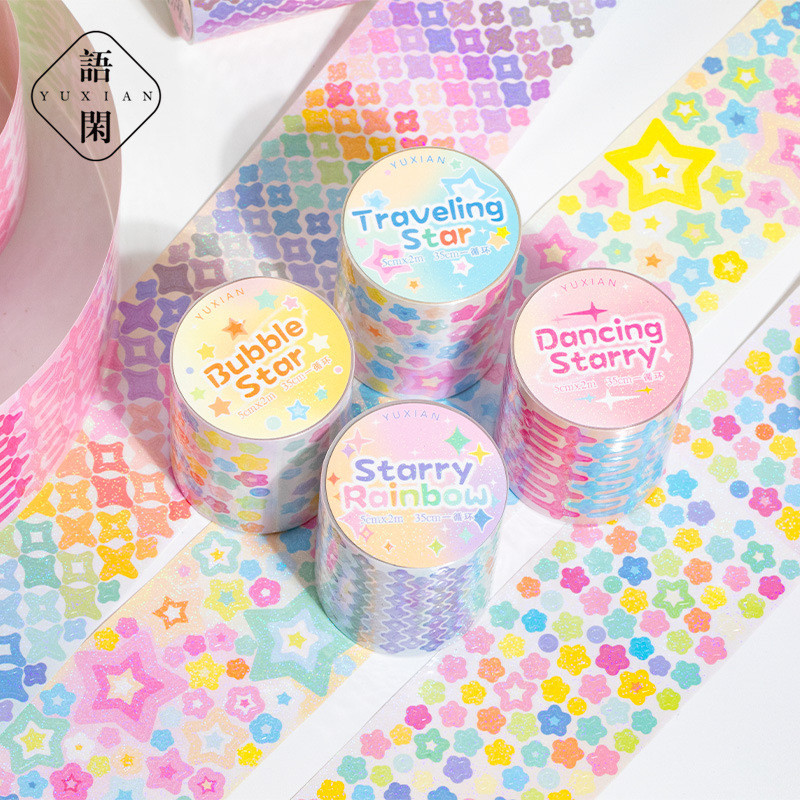 เทปตัดตาย starlight journey series น่ารักพื้นฐานวัสดุอเนกประสงค์ คู่มือตกแต่ง สิ่งเล็กๆ สติ๊กเกอร์การ์ด goo