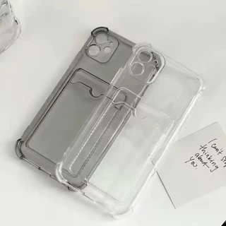 Infinix Hot 50 50i 40i 30i 40 Pro 30i หมายเหตุ 30 40 Pro + สมาร์ท 9 8 Pro 7 8 HD 8 7 Plus Soft Case Cover Photo Storage Card Slot ถุงลมนิรภัยกันกระแทก Clear เคสโทรศัพท์