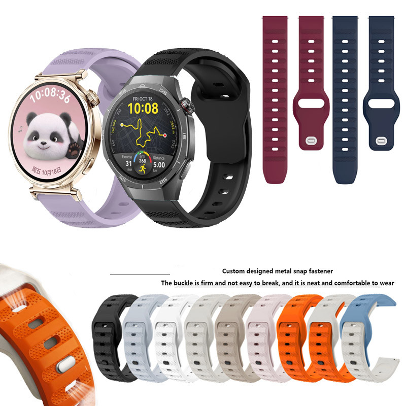 18 20 22 มม.สายรัดซิลิโคนสําหรับ Huawei Watch GT6 GT5 Pro / GT4 / GT3 SE / GT2-3-4-5-6 42 มม. 46 มม.-Pro-2e / Buds