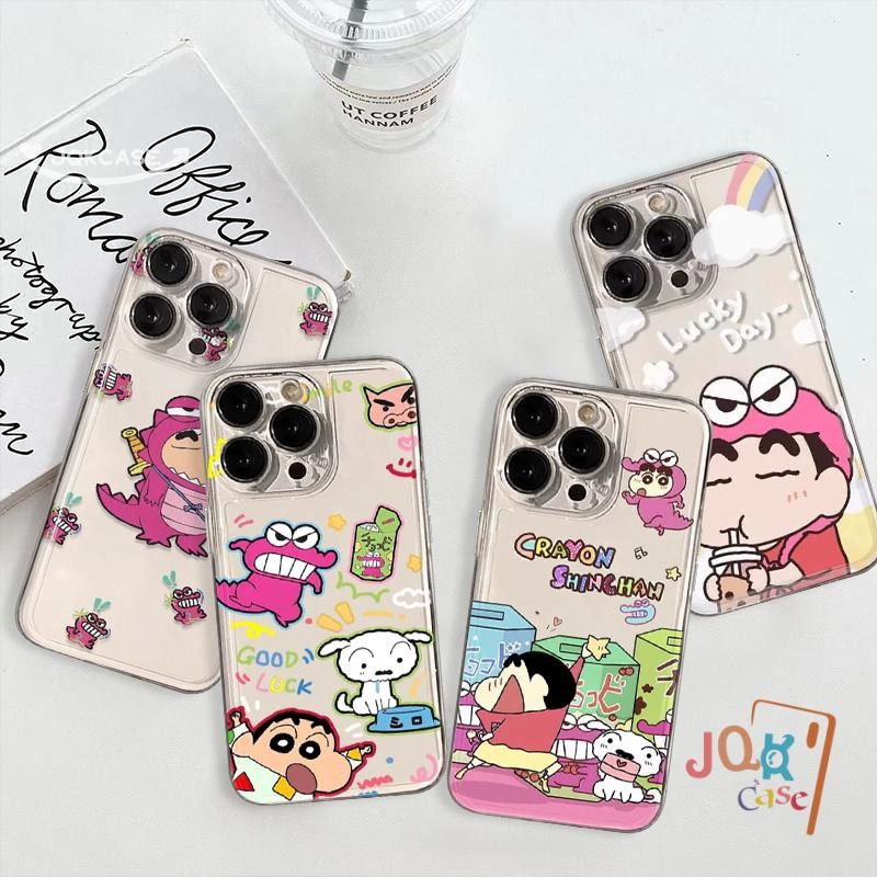 เคสไอโฟน เคสคู่รัก น่ารัก เคส ชินจัง การ์ตูน IPhone 17 12 11 13 16 14 15 Pro Max XR X XS Max 7 8 Plus SE 2020 โปร่งใส เค
