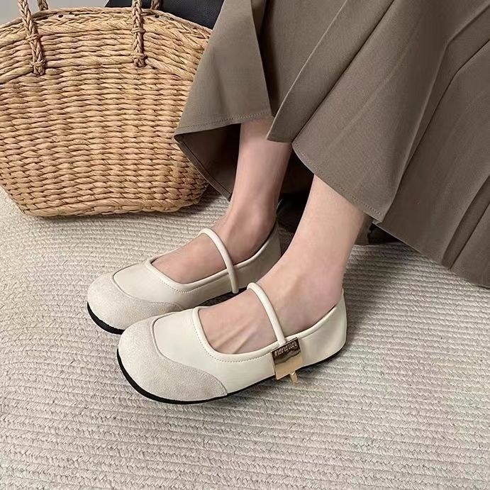 Soft-soled Boat Shoes รองเท้าหนังขนาดเล็ก Round Toe Casual High-End Fashion