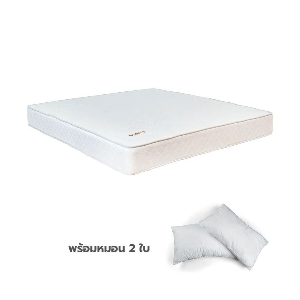 Looms ชุดห้องนอน ขนาด 6 ฟุต รุ่น KYOTO พร้อมที่นอนและหมอน รุ่น SLEEPER สีไม้อ่อน  แบรนด์ LOOMS ราคา ถูกที่สุด ดีลบีเคเค แกลเลอรีภาพที่ 4