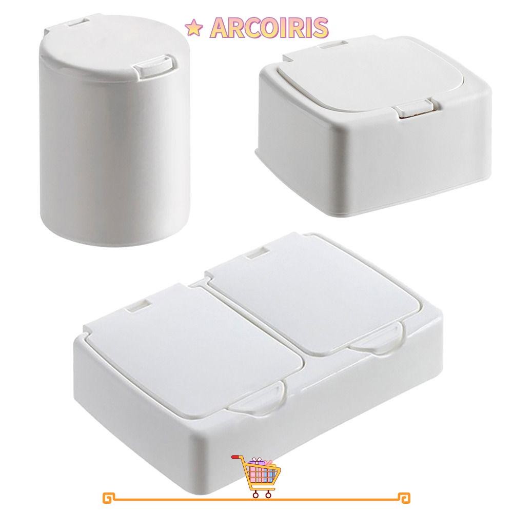 กล่องสําลี ARCOIRIS, กล่องเก็บของพลาสติกประเภทหน้าต่างป๊อป, ที่มีประโยชน์ Double Grid Organizer Storage วัตถุขนาดเล็ก