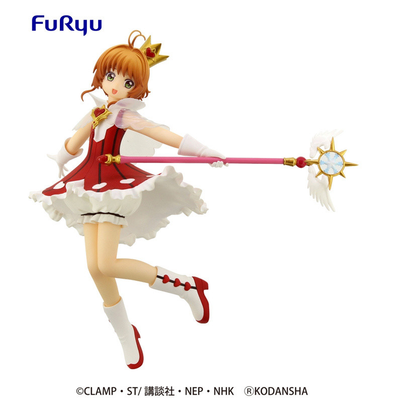 พร้อมสต็อก FUryU Magic Card Girl Sakura การ์ดโปร่งใส Sakura Star Wand Kinomoto Sakura Jingpin Figure