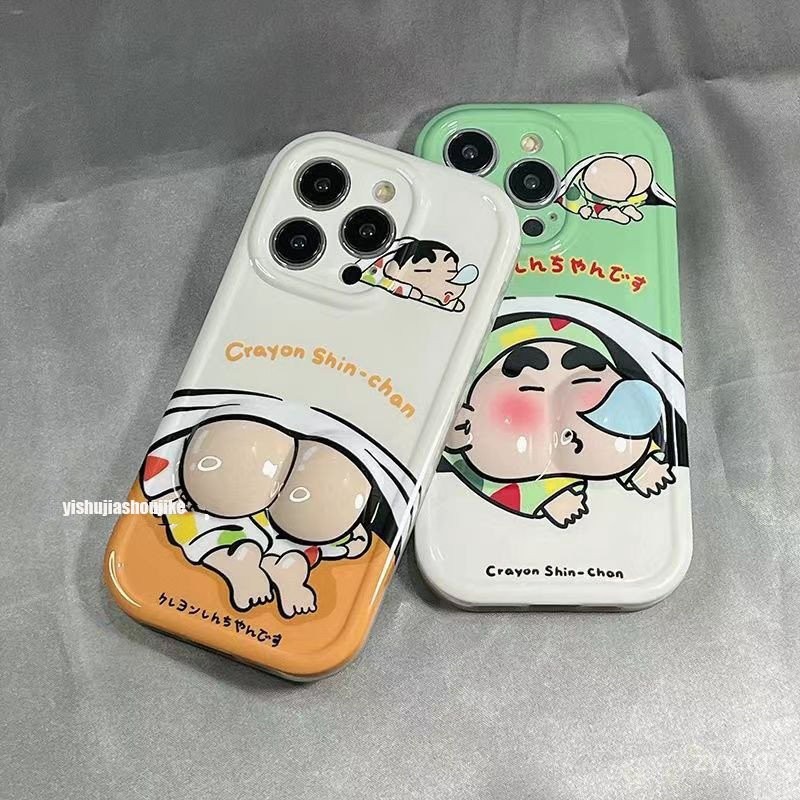 INS ตลกชินจัง iphone15เคส iPhone 14/13PROMAX บีบหน้า12กันกระแทก11 aoqn