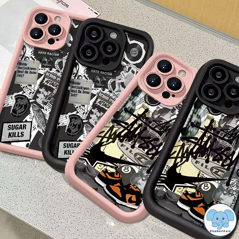 แบรนด์แฟชั่นเคส Infinix Smart 6 5 8 7 Hot 40 30i 10 30 9 20 11 Play Tecno Spark GO 2024 20C 10 20 Proกราฟฟิตีรองเท้าเคส
