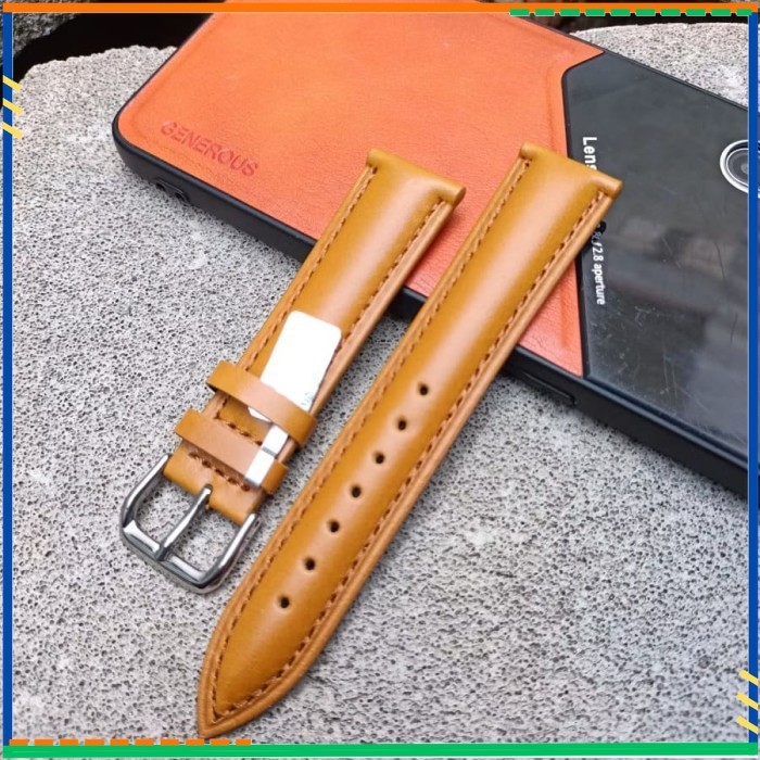 นาฬิกาหนัง STRAP 12MM 14MM 16MM 18MM 20MM 22MM 24MM LIGHT BROWN STRAP - 16mm