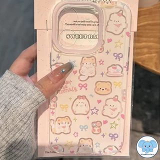 น่ารักลูกแมวลูกสุนัขเคส Realme C85 15X C75 C63 C65 Note 60 70 C71 C25 C67 C55 C21 Y C25s C15 C53 C20 C12 C35 5ช้างหมีเคส