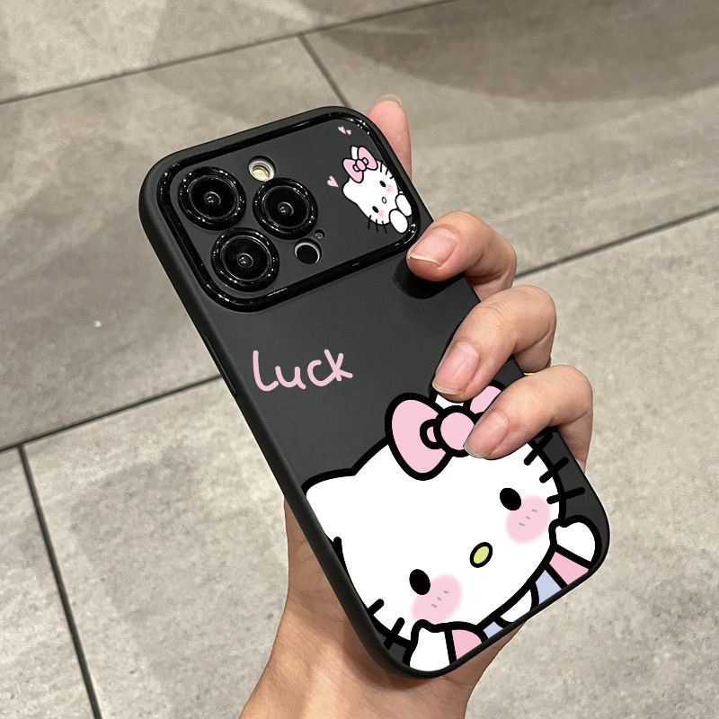 Poppa ส่งจากไทย ซิลิโคน เคสไอโฟน กันกระแทก เคสกันกระแทก สําหรับ 11 12 13 14 15PRO MAX 7Plus XS/R XSMax Hello Kitty