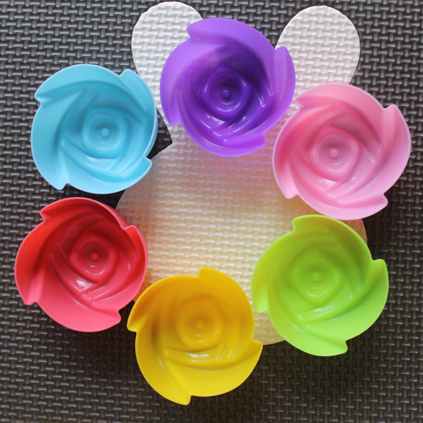 แม่พิมพ์ซิลิโคน ทำวุ้น ขนม สบู่ ชุด 6 ชิ้น DIY 5 ซม. อบได้นึ่ง ได้ ทน -40 ถึง 210 องศา